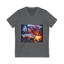 Load image into Gallery viewer, Unisex Jersey Short Sleeve V-Neck Tee