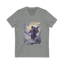 Load image into Gallery viewer, Unisex Jersey Short Sleeve V-Neck Tee