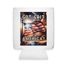 Load image into Gallery viewer, Patriotic Can Cooler Sleeve, Grit America Design - Perfect for BBQs, Picnics, Holidays, Gifts for Veterans, Camping, 4th of July
