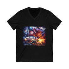 Load image into Gallery viewer, Unisex Jersey Short Sleeve V-Neck Tee

