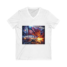Load image into Gallery viewer, Unisex Jersey Short Sleeve V-Neck Tee
