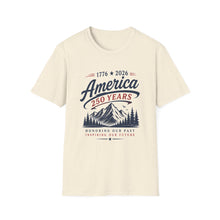 Load image into Gallery viewer, America 250 Years T-Shirt — 1776–2026 Commemorative Mountain Design
