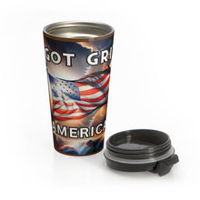 Load image into Gallery viewer, Patriotic Stainless Steel Travel Mug - Perfect for Coffee Lovers, Great for Gifting, Independence Day, or Everyday Use
