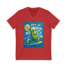 Load image into Gallery viewer, Unisex Jersey Short Sleeve V-Neck Tee
