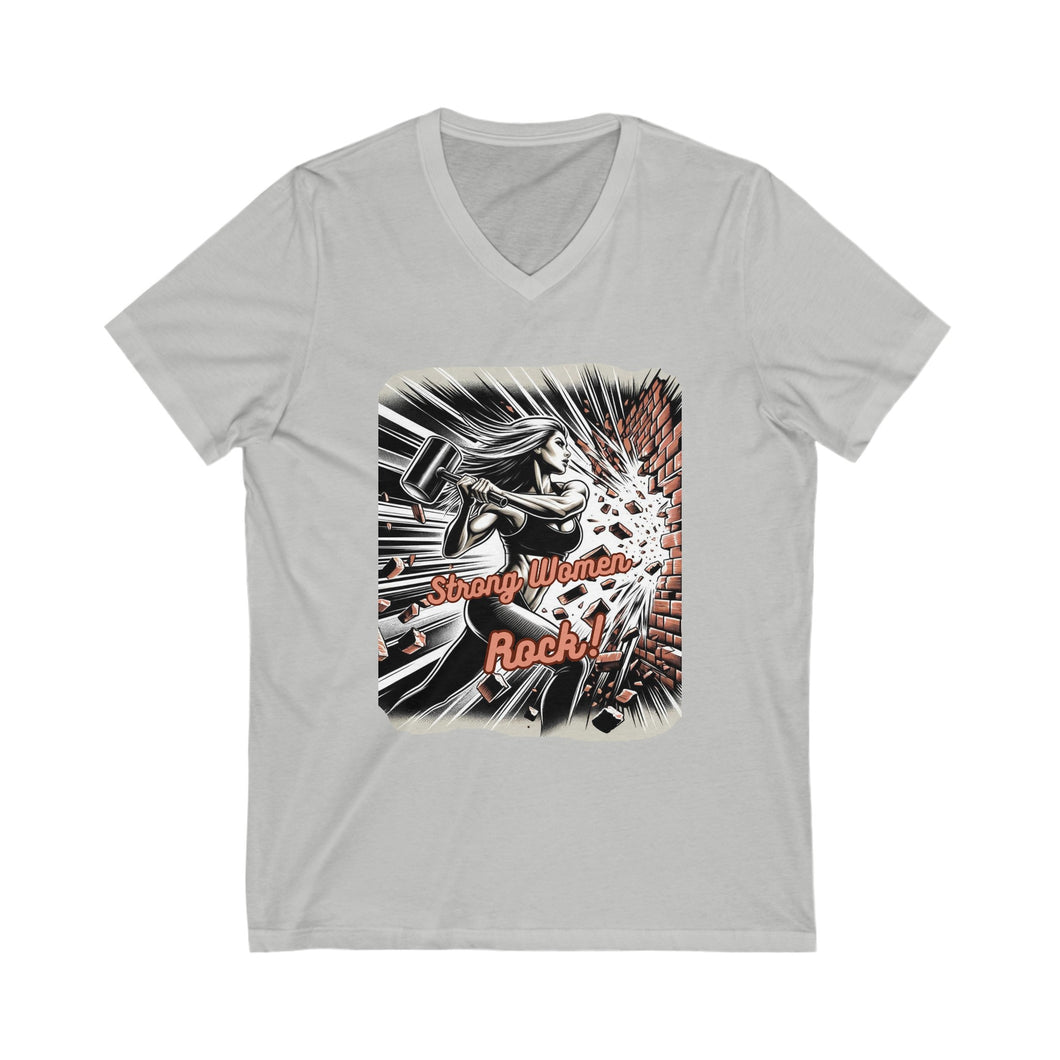 Unisex Jersey Short Sleeve V-Neck Tee