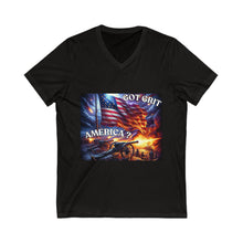 Load image into Gallery viewer, Unisex Jersey Short Sleeve V-Neck Tee

